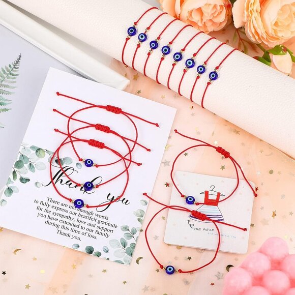 30 Pcs Evil Eye Bracelets Red String Adjustable Jewelry for Protection - Picture 3 of 6